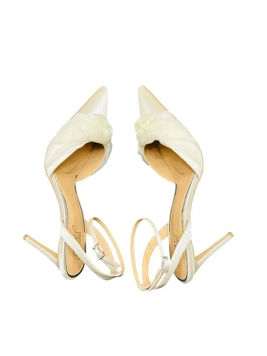 Jewel Badgley Mischka Federica Satin Knot Stiletto Pumps Women’s 9M - Picture 12 of 12